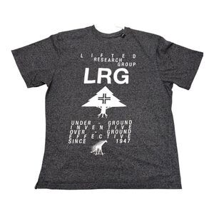 LRG Men's Charcoal Gray Tee shirt Lifted Research Group